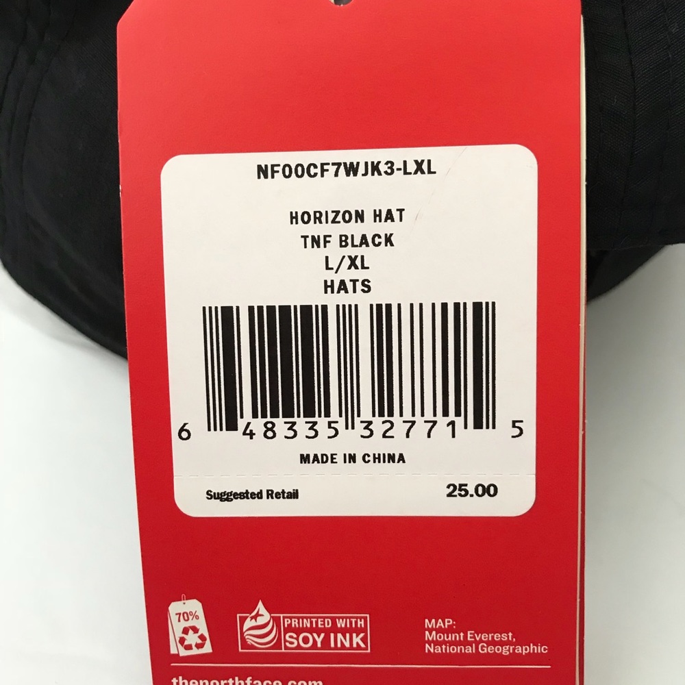 NWT North Face Unisex Horizon Ball Cap - Black - Picture 7 of 8